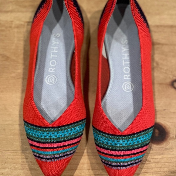 Rare Rothy’s Merino Collection Blaze Ribbon Stripe Points flats Loafers 8.5 - Picture 3 of 10